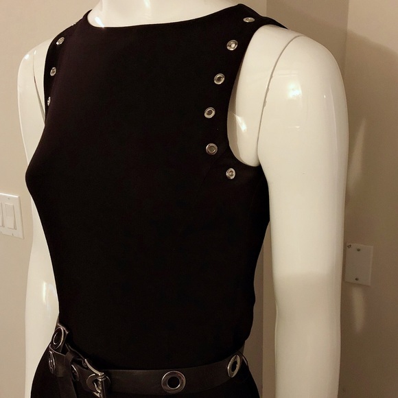 Michael Kors Dresses & Skirts - Michael Kors Black with Silver Grommets Maxi